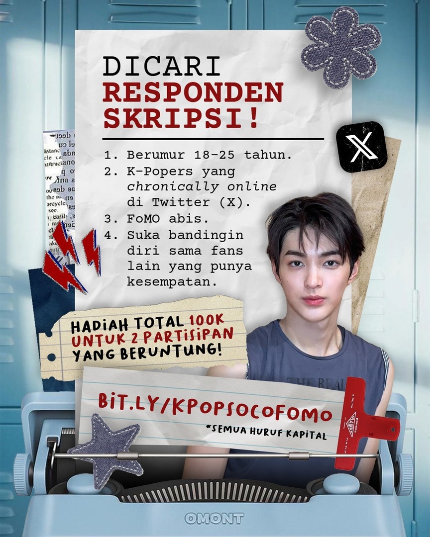 hai, corfess! aku mau minta tolong dong, buat 10 orang terakhir ngisi pengambilan data skripsi aku. aku kirim linknya di reply yaaa!

kriteria ada di foto dan ada giveawaynya ya gaaiss. makasih banyak!