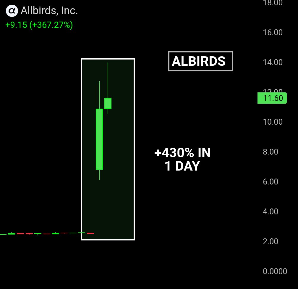 BullTheoryio's tweet image. BREAKING: A shoe company's stock is up 430% today after announcing it is ditching shoes and becoming an AI company.

Allbirds, once valued at $4 billion sold its entire shoe business for $39 million and is rebranding as NewBird AI. They plan to buy GPUs and rent out computing