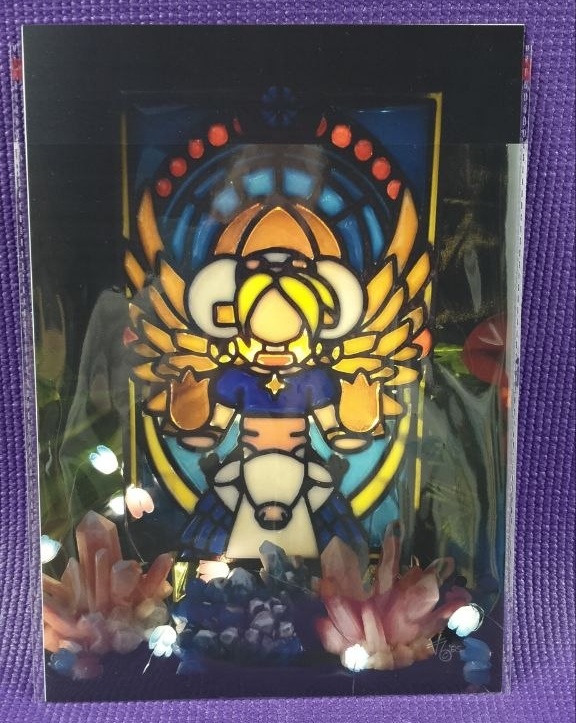 kittyocean's tweet image. New for @AnimeconNL : 2 Limited Edition prints! One of my 2025 Art Competition Entry and my new 2026 entry! I also added some pictures of the physical entry you can hopefully find in the gallery… And yes, I worked with #UV-ink! And yes, you may play with the switch!