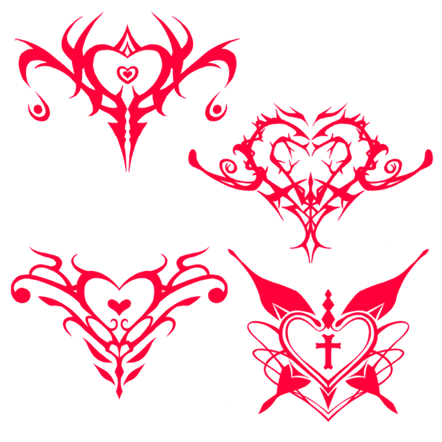 試しに投稿した淫紋素材が問題なかったっぽいので残りも透過
昨日と同じで色は適宜変更して下され～! 