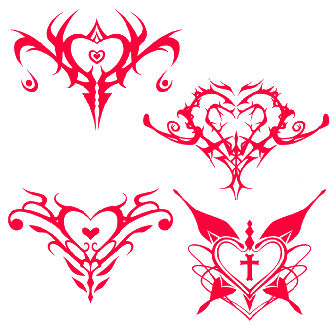 試しに投稿した淫紋素材が問題なかったっぽいので残りも透過
昨日と同じで色は適宜変更して下され～! 