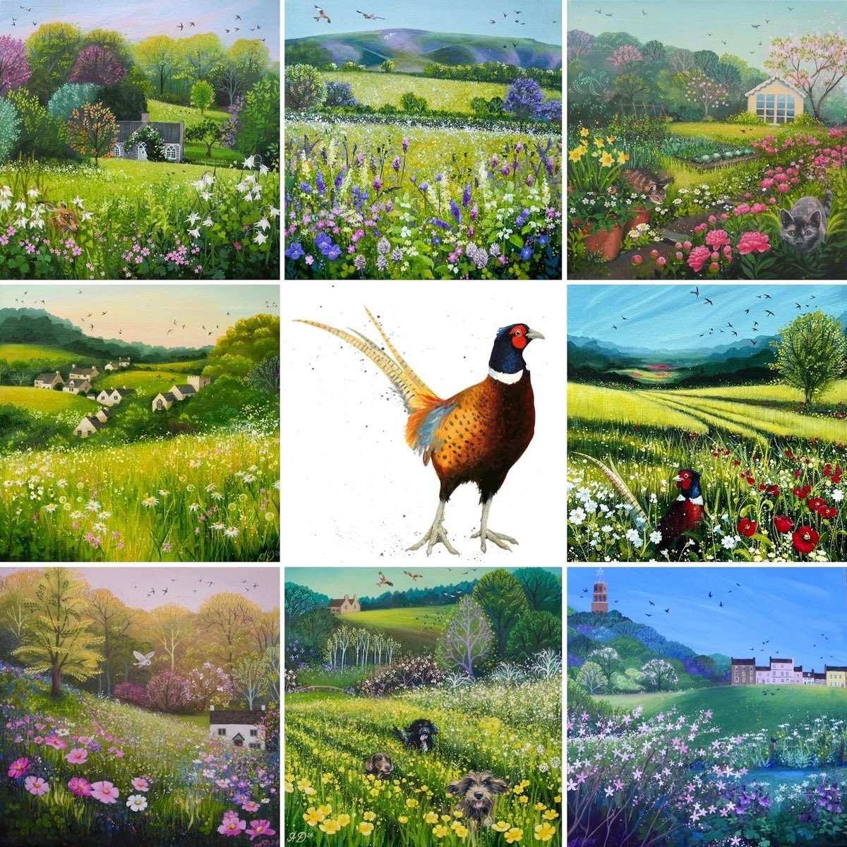 HWarlow's tweet image. ‘Folly Hill’
Anne Marie Dahlstrom 
Oxfordshire based artist 
Her business  is called 
Snowy Pheasant,  more on ETSY or
snowypheasant.com