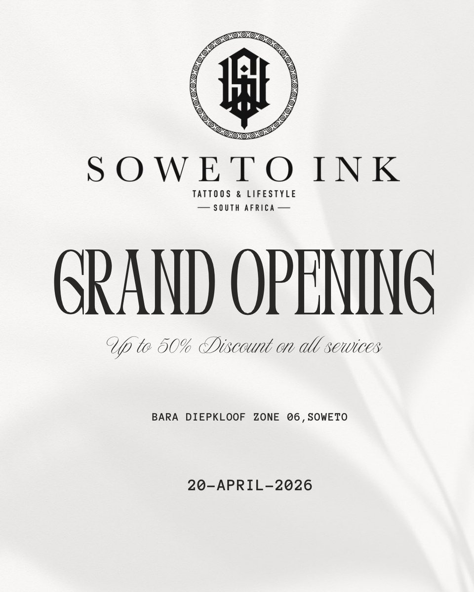 Soweto Ink Tattoo Studio Soweto Ink Tattoo Lifestyle πΏπ¦ π§πΌ (@sowetoiink) / Posts / X
