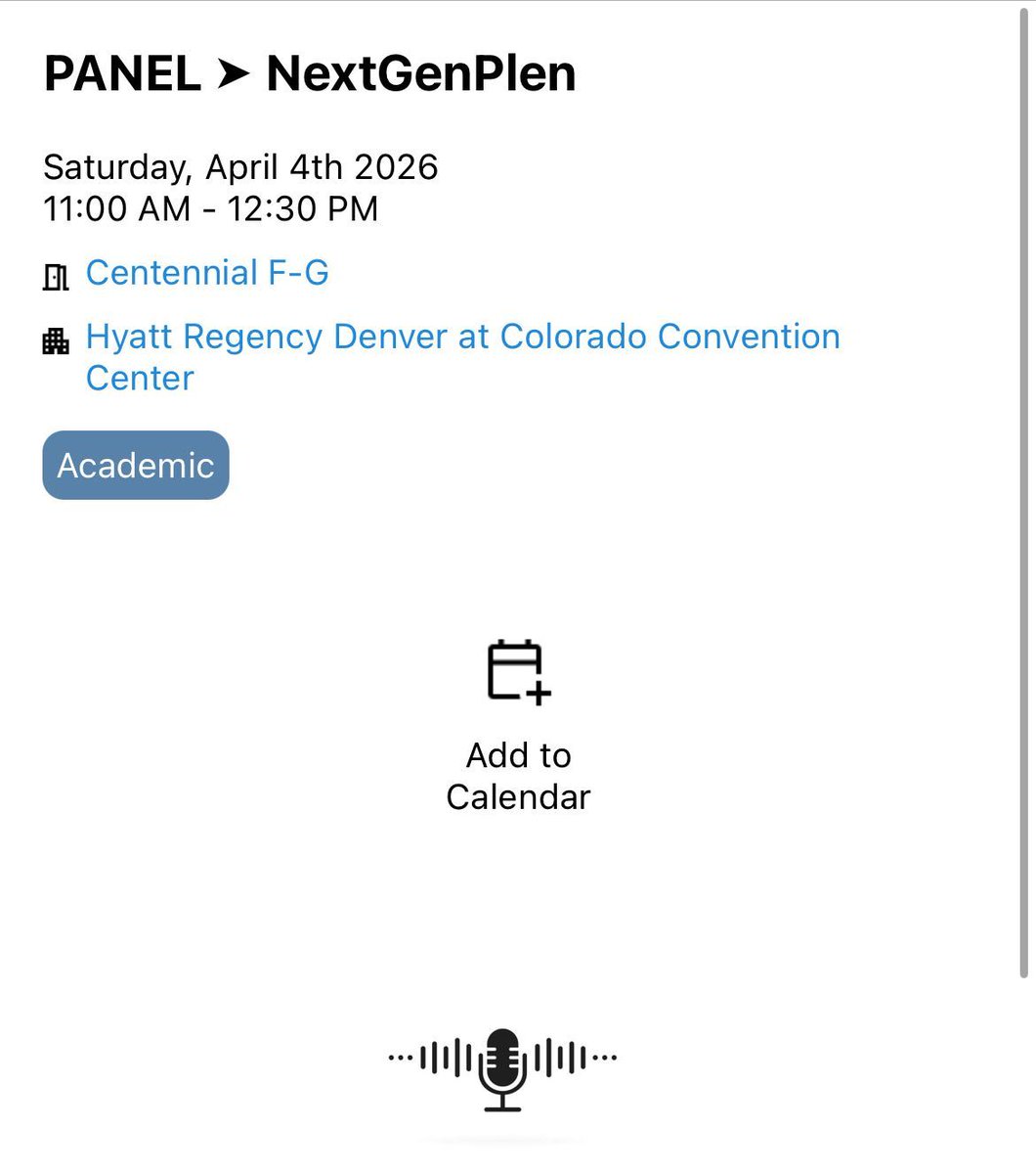 SAAupdates's tweet photo. Want to relive #Shax2026? You’re in luck! Registered members can find audio recordings of the Shakespeare Futures, plenary, and #NextGenPlen panels, as well as the annual luncheon, in our conference app! Access them via the microphone icon in each session description, and enjoy! https://t.co/5Uq078ZPWz