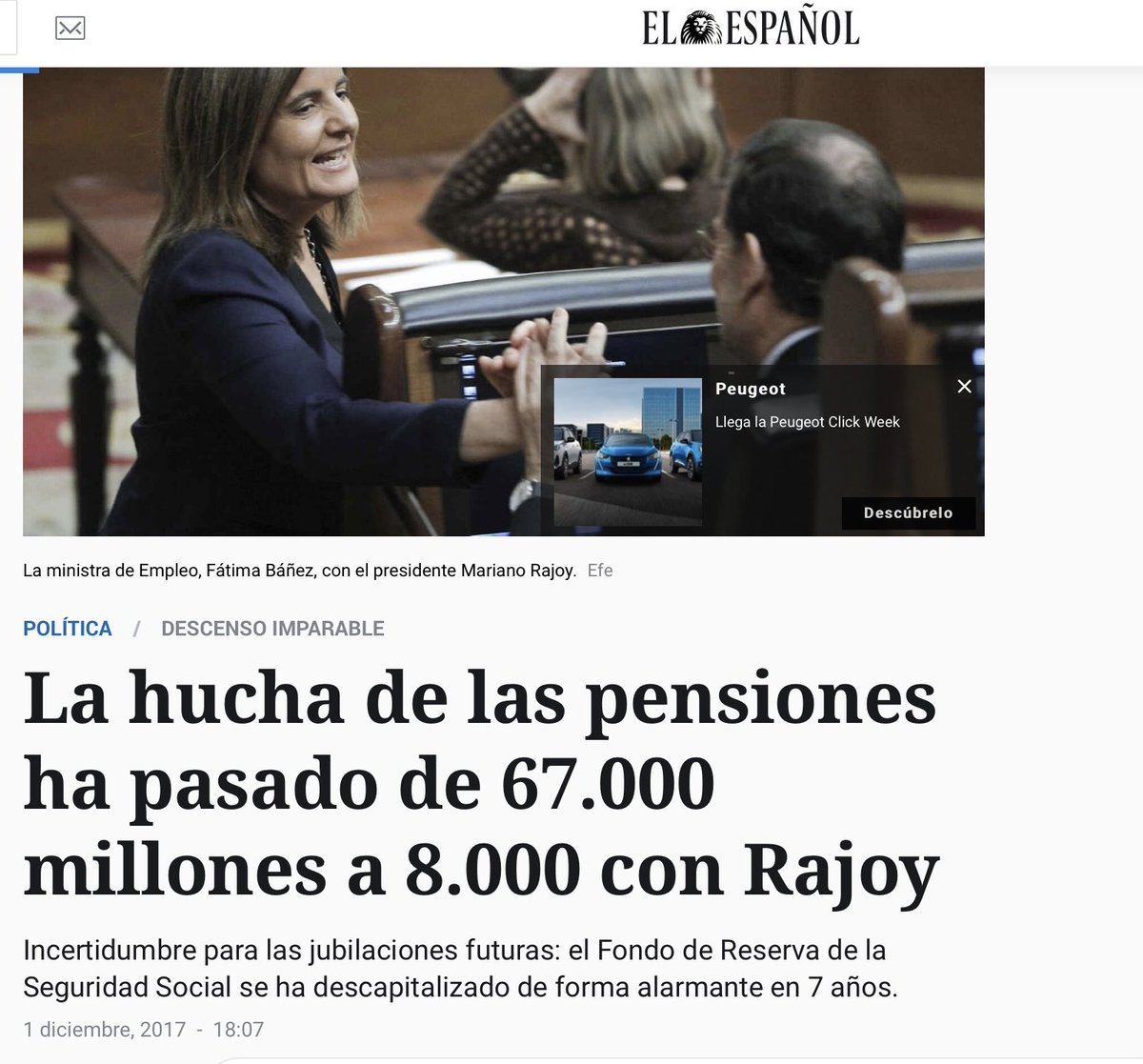 <a href="/elmundoes/">EL MUNDO</a> Díselo a Rajoy y por ende a PP que dejó la Hucha de Pensiones vacía,como hacen con todo lo que pueden rapiñar cuando gobiernan…ese PANFLETO siempre sembrando BULOS,nada nuevo….y seguís en la misma línea