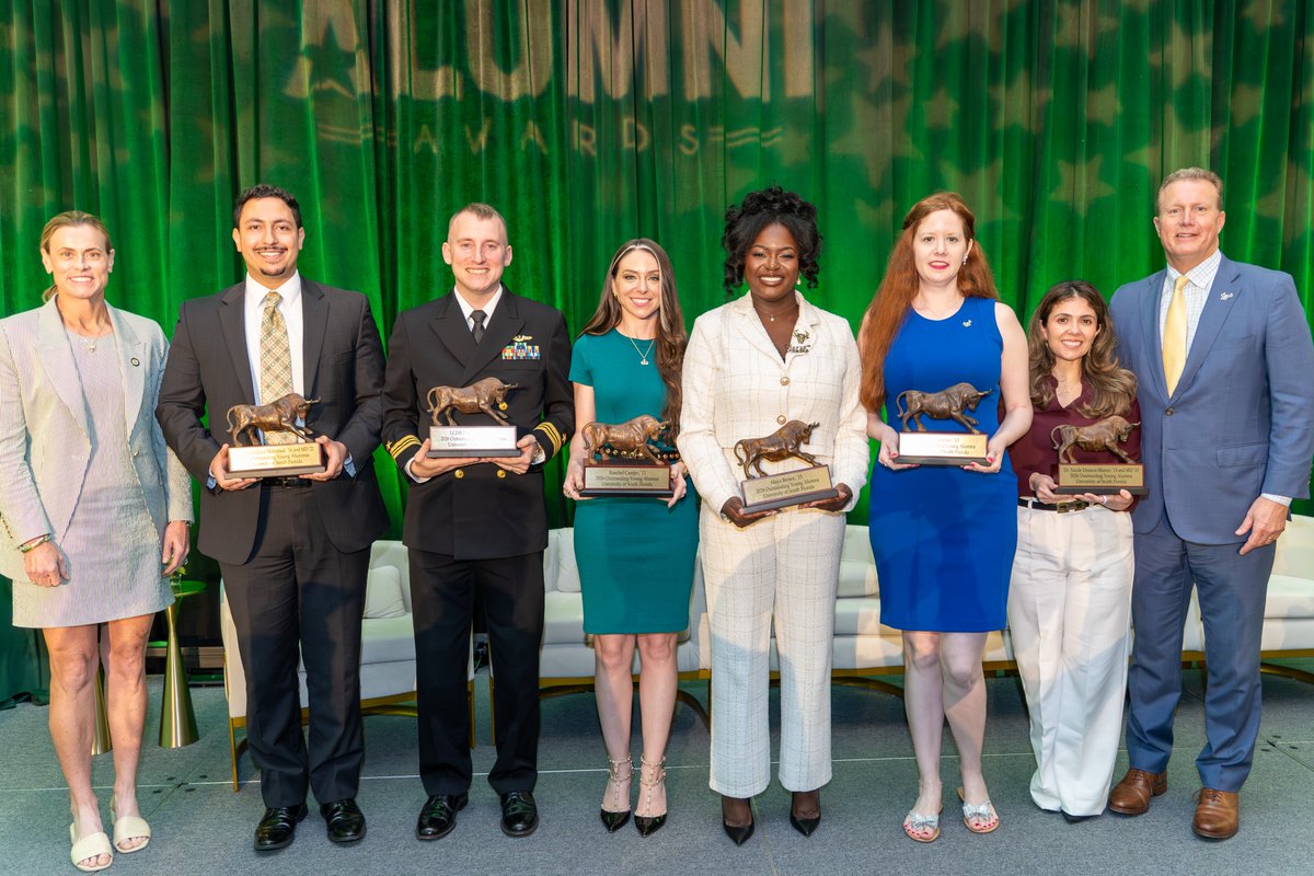 USFHealth's tweet photo. Two #USFHealth graduates were named 2026 USF Outstanding Young Alumni for exceptional professional and community accomplishments.👏 
Congrats to Dr. Ahmed-Zayn Mohamed (MD ’22) and Dr. Nicole Dinescu-Munoz (MS ’15)! https://t.co/rE9ikGxYYI https://t.co/ThqrpIXI6P