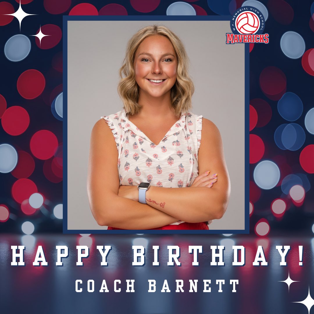 WFMaverickVB's tweet photo. Happy Birthday Coach Barnett! ❤️🏐💙 https://t.co/uewjvQQF4p