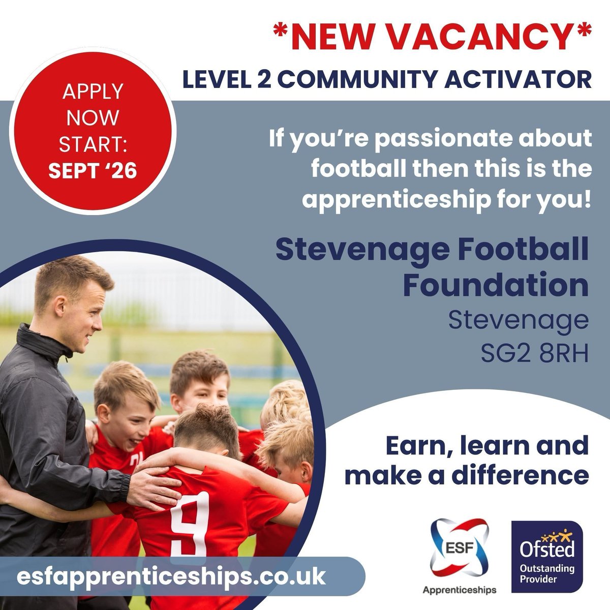 edusportfutures's tweet image. Exciting new opportunity to join @borofoundation working within the Community team, it's a varied position that provides valuable opportunities to work in #Herts to create an active, healthy &amp;amp; positive life for all #apprenticeships #Stevenage #Football findapprenticeship.service.gov.uk/apprenticeship…