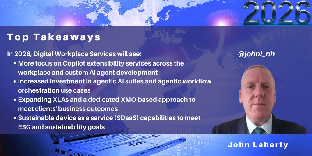 NHInsight's tweet image. 'Increased investment in smart and sustainable workplaces' – #NelsonHall blog post: reimagine.nelson-hall.com/articles/1339   #DigitalWorkplace #ITservices #GenAI