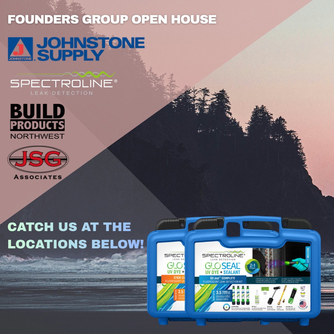 SpectronicsCorp's tweet photo. Check out GLO Seal at Johnstone Supply's Open Houses! Discover how it helps seal leaks fast &amp; extend equipment life. Meet top techs, enjoy good food, and see why it's the industry's go-to solution. #GLOSeal #Innovation https://t.co/jjoMu5NxiB