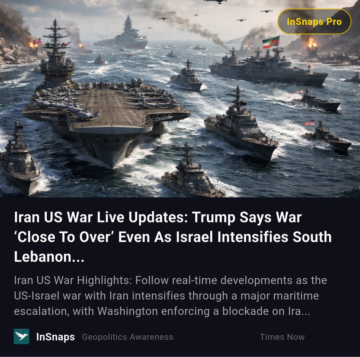 BuildWtPrakhar's tweet image. Iran US War Live Updates: Trump Says War ‘Close To Over’ Even As Israel Intensifies South Lebanon... | Times Now

Shared Via InSnaps App: credibletechnologies.in/a/L_940qB4tm9A…

#TimesNow #Israeli #Palestinian #War #Live #Updates #Trump
