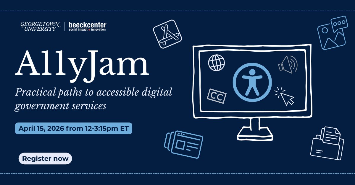 BeeckCenter's tweet photo. A11yJam is starting in less than an hour! Stay tuned for updates from the event. https://t.co/gDIOaiktJo