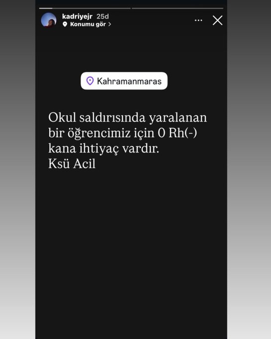 Yaralı olan bir çocuğun kana ihtiyacı var 👇🏻 #Kahramanmaraş