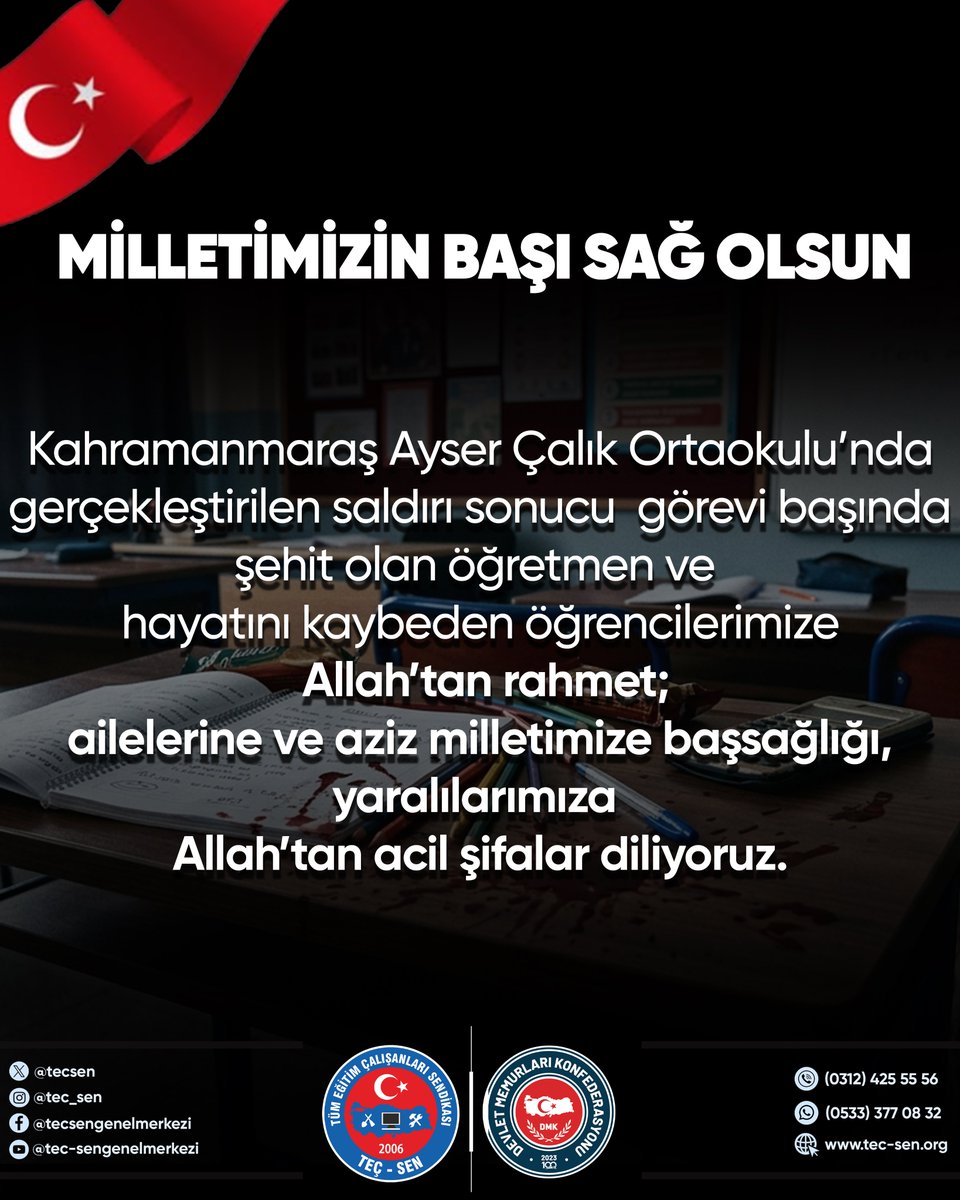 TEÇ-SEN - Tüm Eğitim Çalışanları Sendikası tweet media