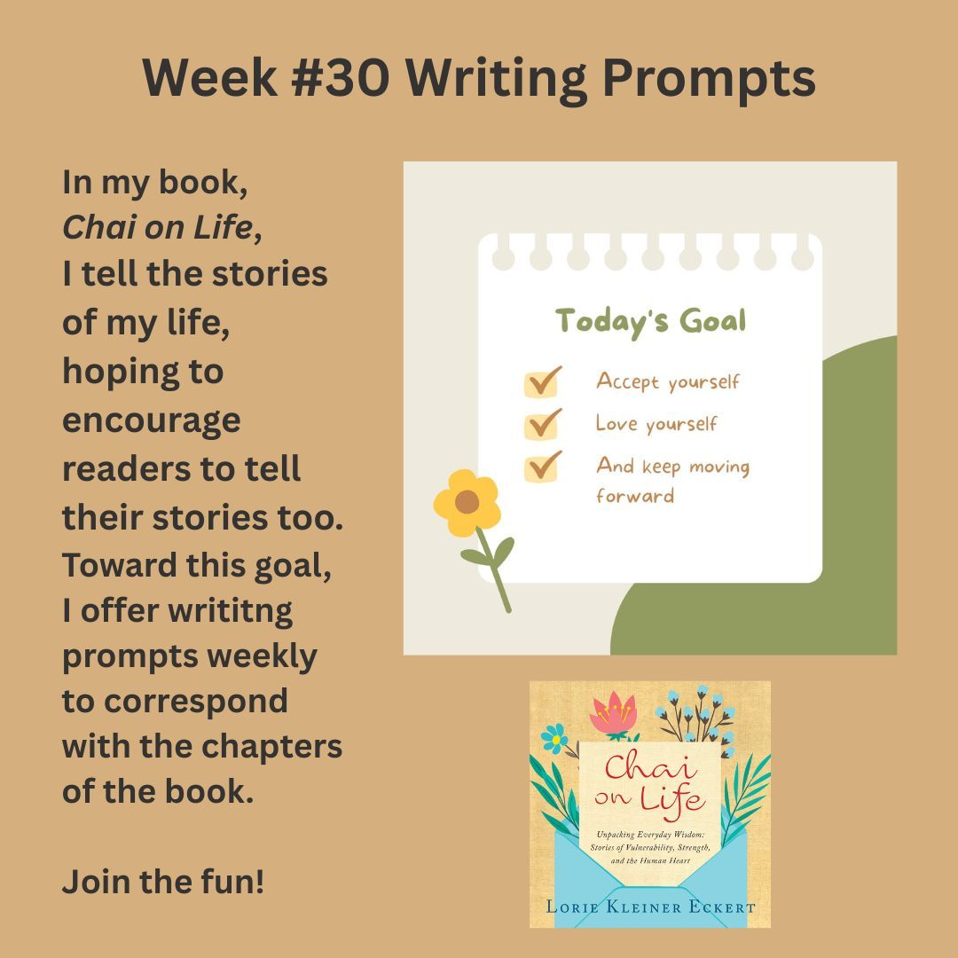 Writing prompts here: loriekleinereckert.com/2026/04/07/wri… 

#ChaiOnLife #AmWriting #Journaling