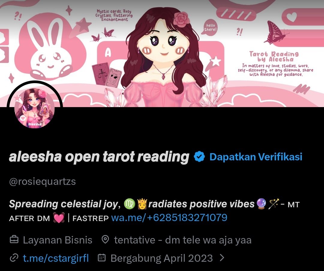 rossequarts's tweet photo. hi aleesians 👋 

cause my old acc @.rosiequartzs is currently 🍣, so i moved here now. for those who've been looking for jasa tarot reading by aleesha, hi this's my new safe space, same energy, same readings, just a different home.

please help rt are appreciated ✨ #zonauang https://t.co/VvCJj0MuFc