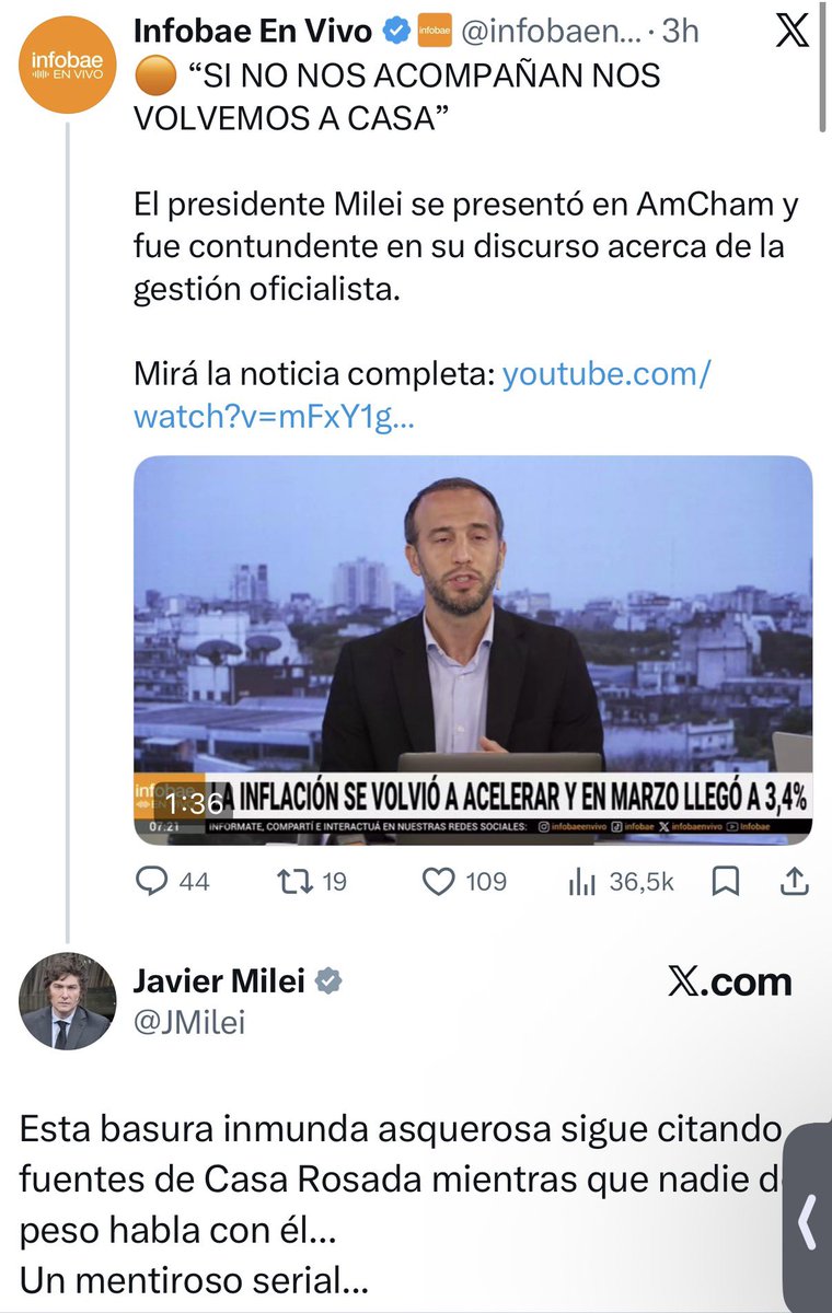 El presidente @jmilei destacando mi trabajo por vez número 10 (literal): si no fueran ciertas las cosas que cuento con mucho esfuerzo de trabajo detrás... directamente ni se acordaría de algunos de nosotros.

Por lo demás, es claro lo que quiere lograr: que nos dejen de hablar