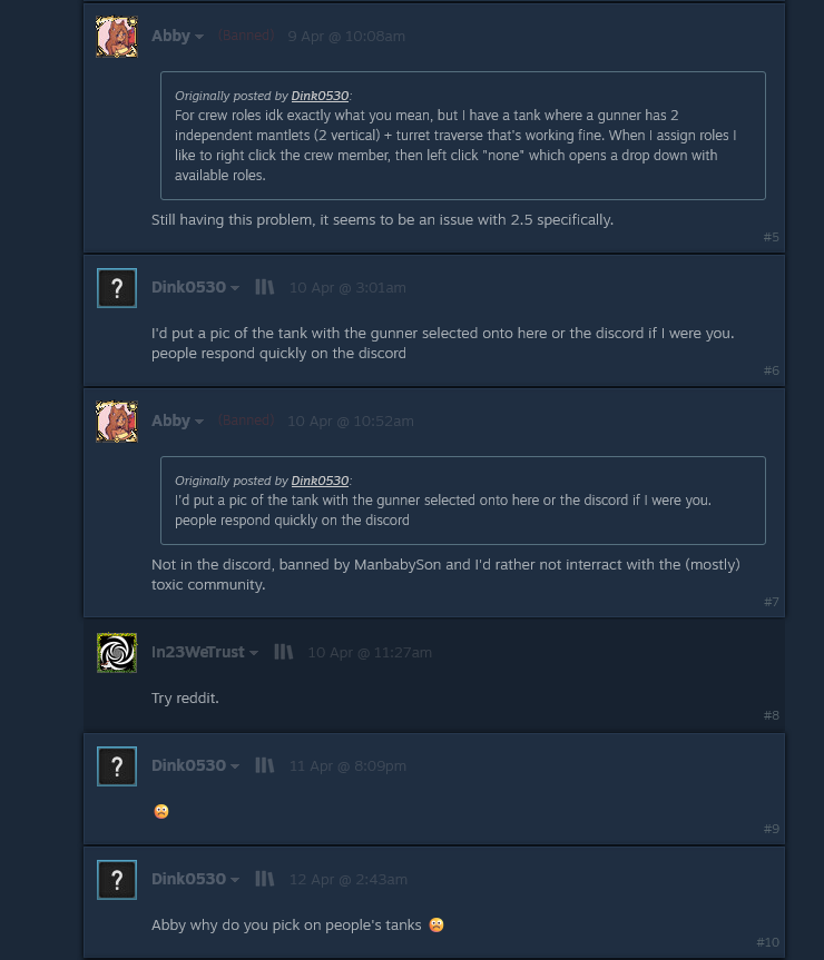 RammieTheFemboy's tweet photo. #Sprocket #Sprockettankdesign #Drama #Steam #Steamforum As you can see several replies were deleted by Steam staff after a legal notice from me and my team of EU assigned lawyers. This however did not help (3/?) https://t.co/KFOhqN8Puy