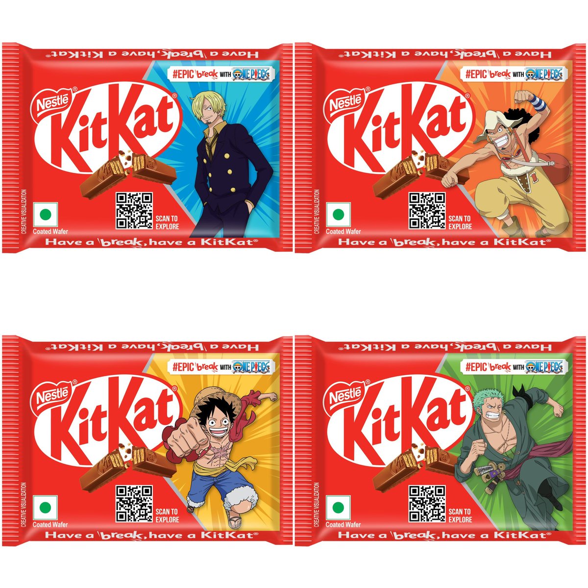 FunkoPOPsNews's tweet image. One Piece announces their Kit Kat collab! Dropping in India ~ #OnePiece #KitKat #FunkoPOPNews