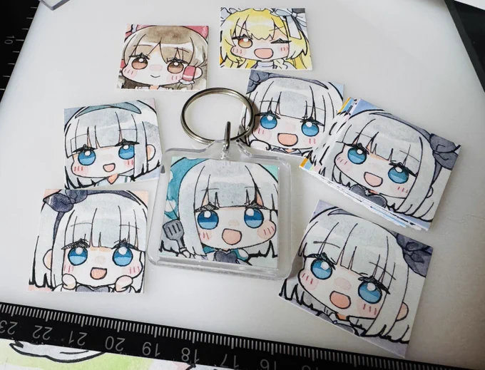 原画キーホルダー こんな感じです キーホルダーのパーツが微妙だったのでちょっといいのに変えるつもり