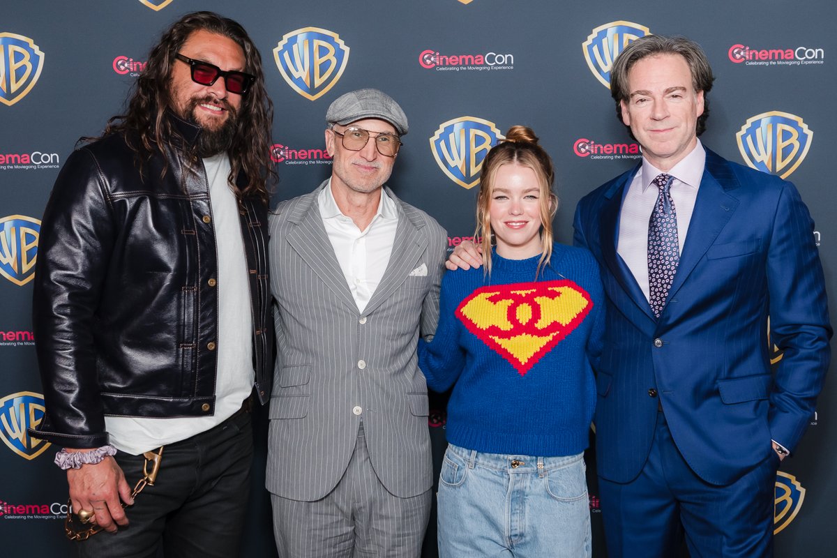 ‘SUPERGIRL’ takes center stage at CinemaCon with Milly Alcock, Jason Momoa, Craig Gillespie and Peter Safran.