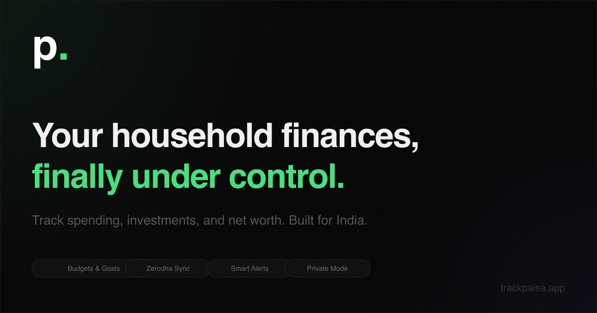 devnimit's tweet photo. things i used to do:

open my finance app
stare at a pie chart
feel vaguely guilty
close the app
repeat next month

built something better. https://t.co/Kh72ye6N8J — early access open. https://t.co/p0141XX7Hj