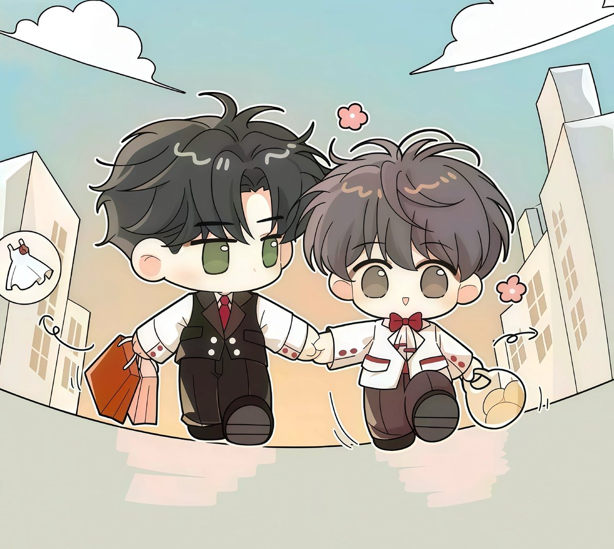 luzheblog's tweet photo. luzhe versão chibi em um date, o lu feng levando o an zhe só pra gastar e passar o tempo com ele, vou morrer 🤏 https://t.co/ciSL3xVEPH