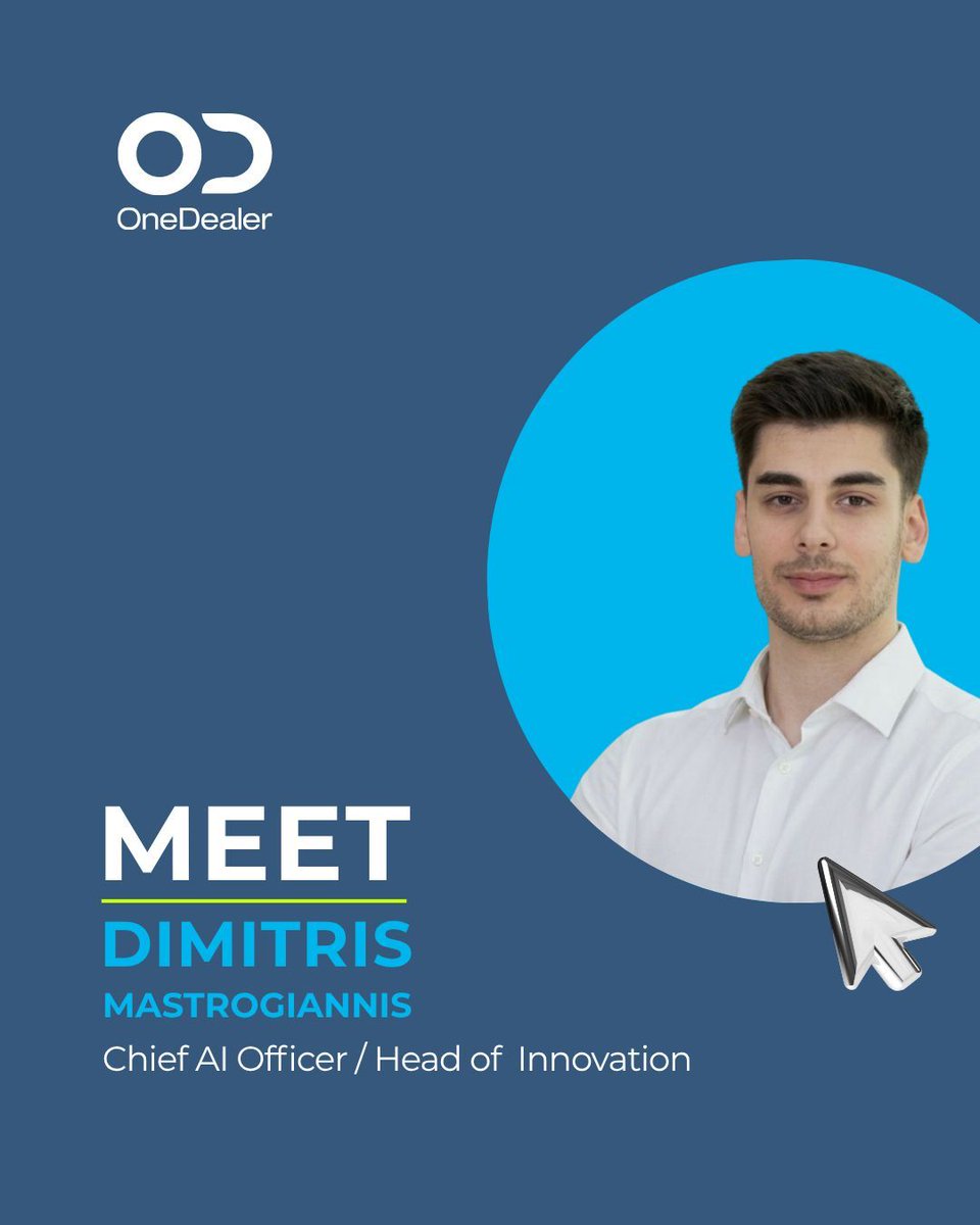 OneDealerSuite's tweet photo. Meet our Chief AI Officer / Head of  Innovation!
Excited to have Dimitri driving what’s next in AI innovation! https://t.co/VO0D4G7lA7