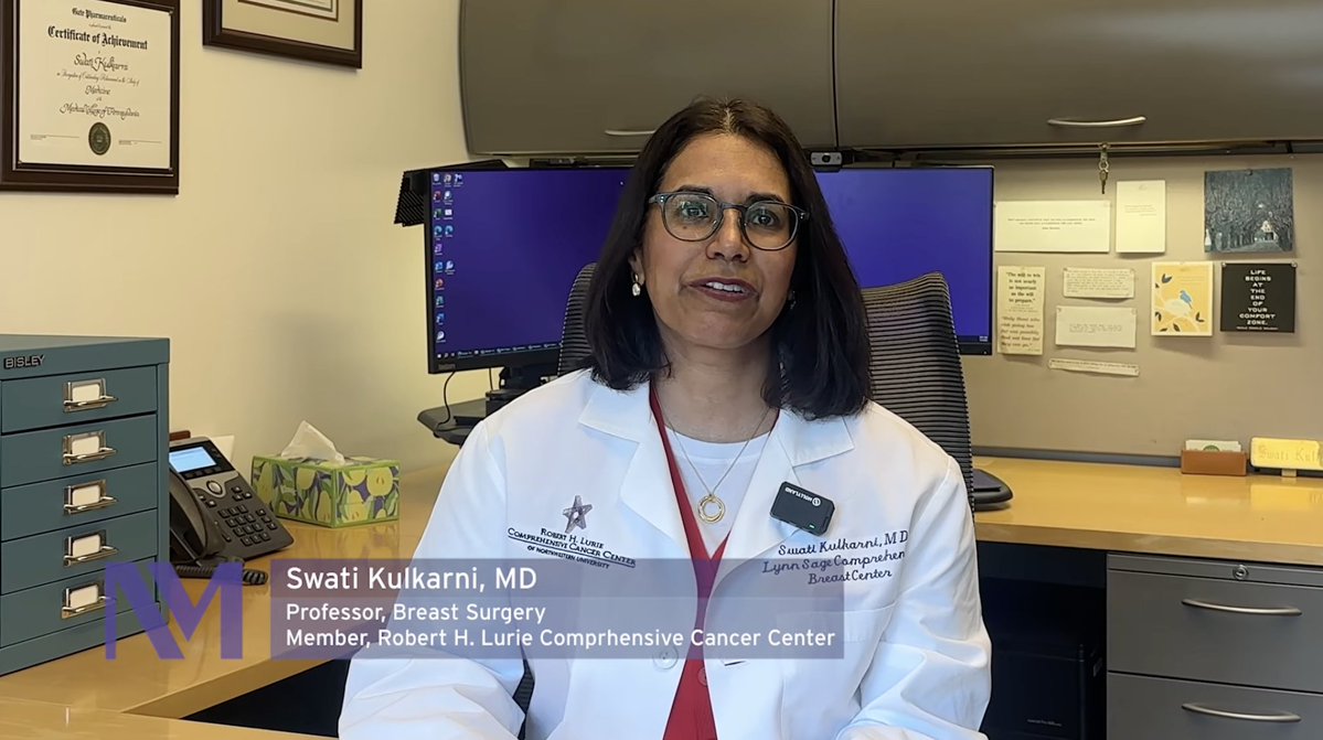 LurieCancer's tweet image. Swarti Kulkarni, MD (@swatiakulkarni), reviews her ASCO presentation of the #PROMISE study, a multicenter clinical trial that examined the impact of conjugated #estrogen/#bazedoxifene on patients experiencing menopausal symptoms and concerned with the potential for developing