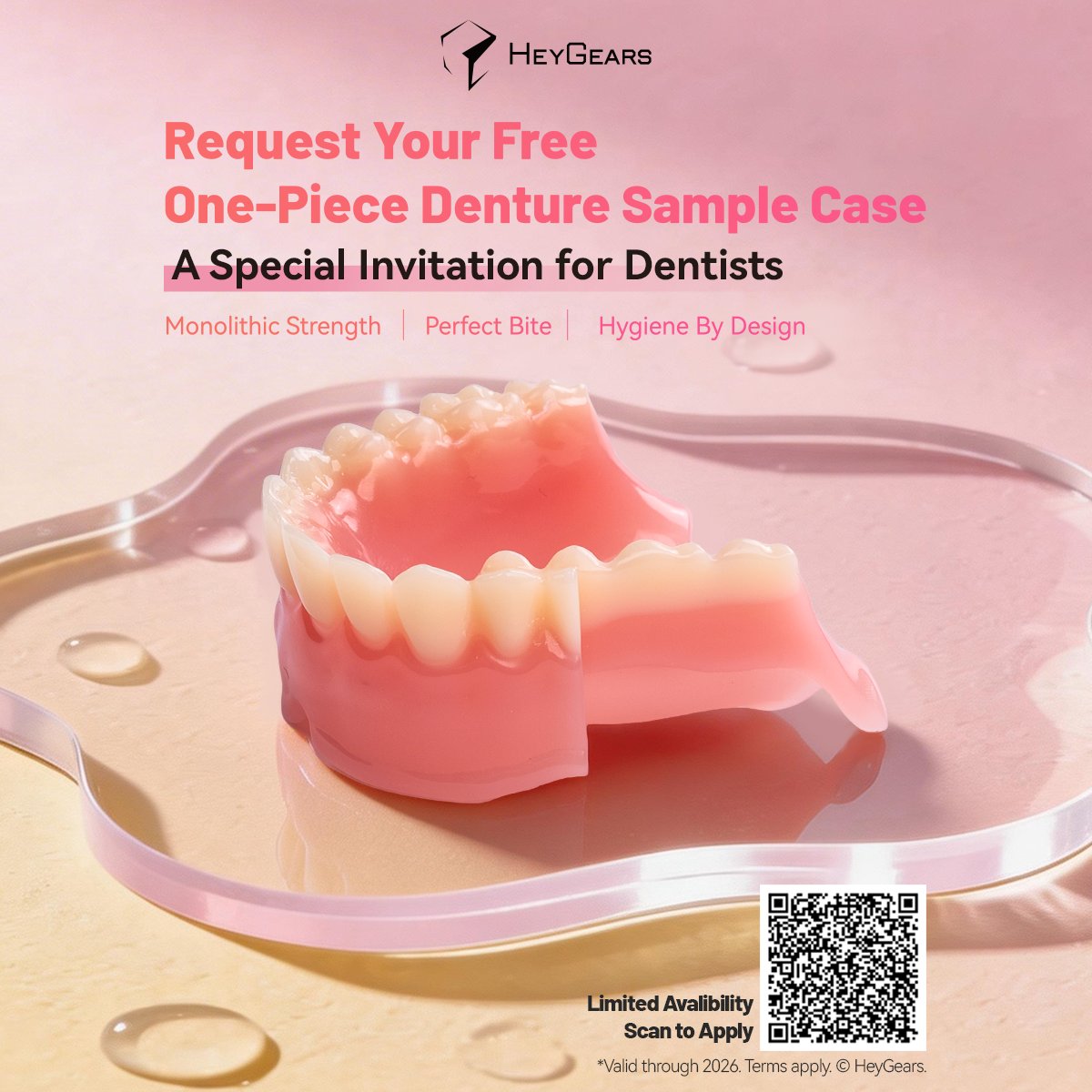 HeyGears3D's tweet image. Calling all dentists.
Request your free HeyGears One-Piece Denture sample case today.
bit.ly/4d7k2VA
HeyGears’ One-Piece Denture Solution fuses the denture base and teeth in one print for natural aesthetics and a comfortable fit.
#HeyGears #DigitalDentistry #Dentist