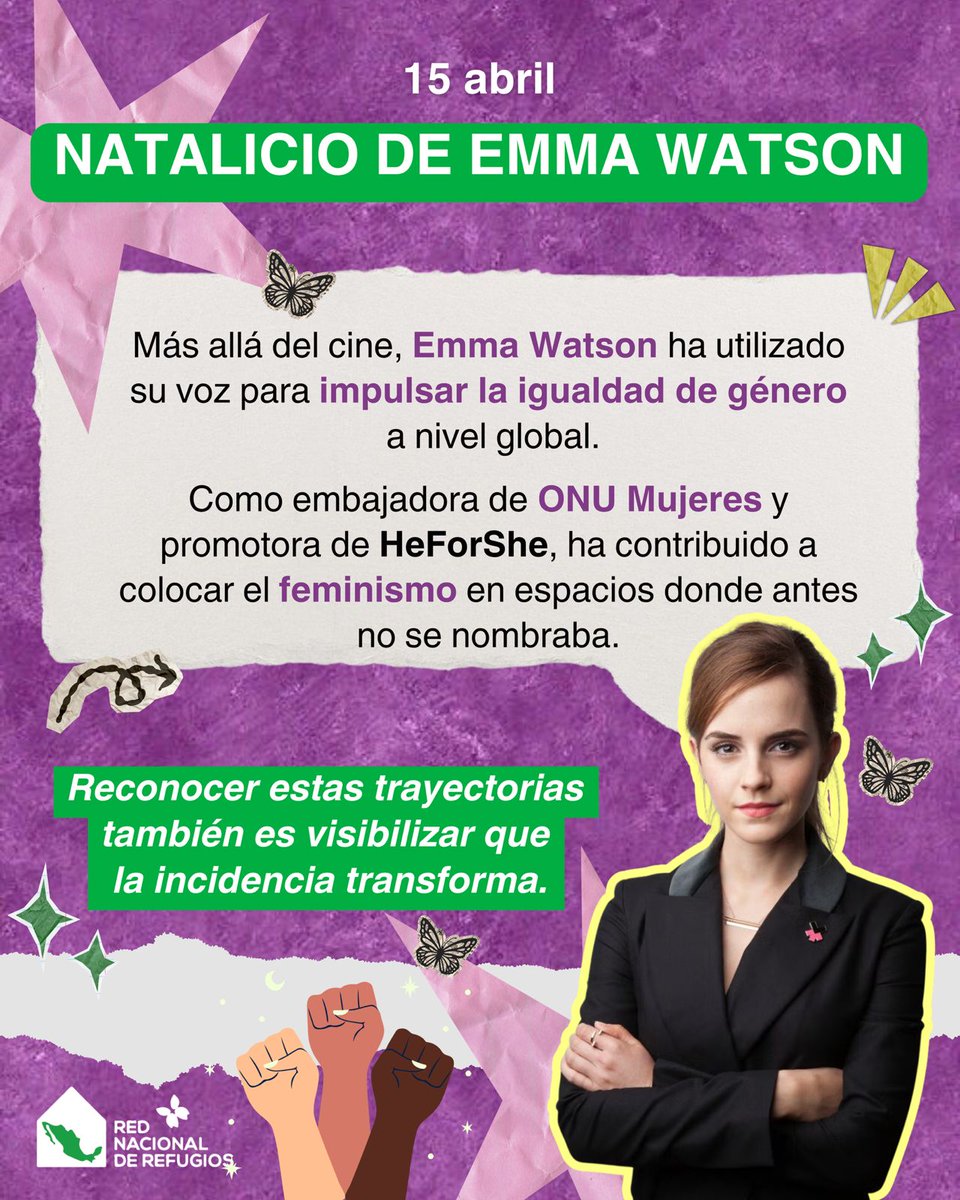 Hoy celebramos a una mujer que convirtió la visibilidad en responsabilidad

Más allá de la pantalla, su voz ha abierto conversaciones sobre igualdad, educación y derechos 💜✨

 #EmmaWatson #IgualdadDeGénero #Feminismo