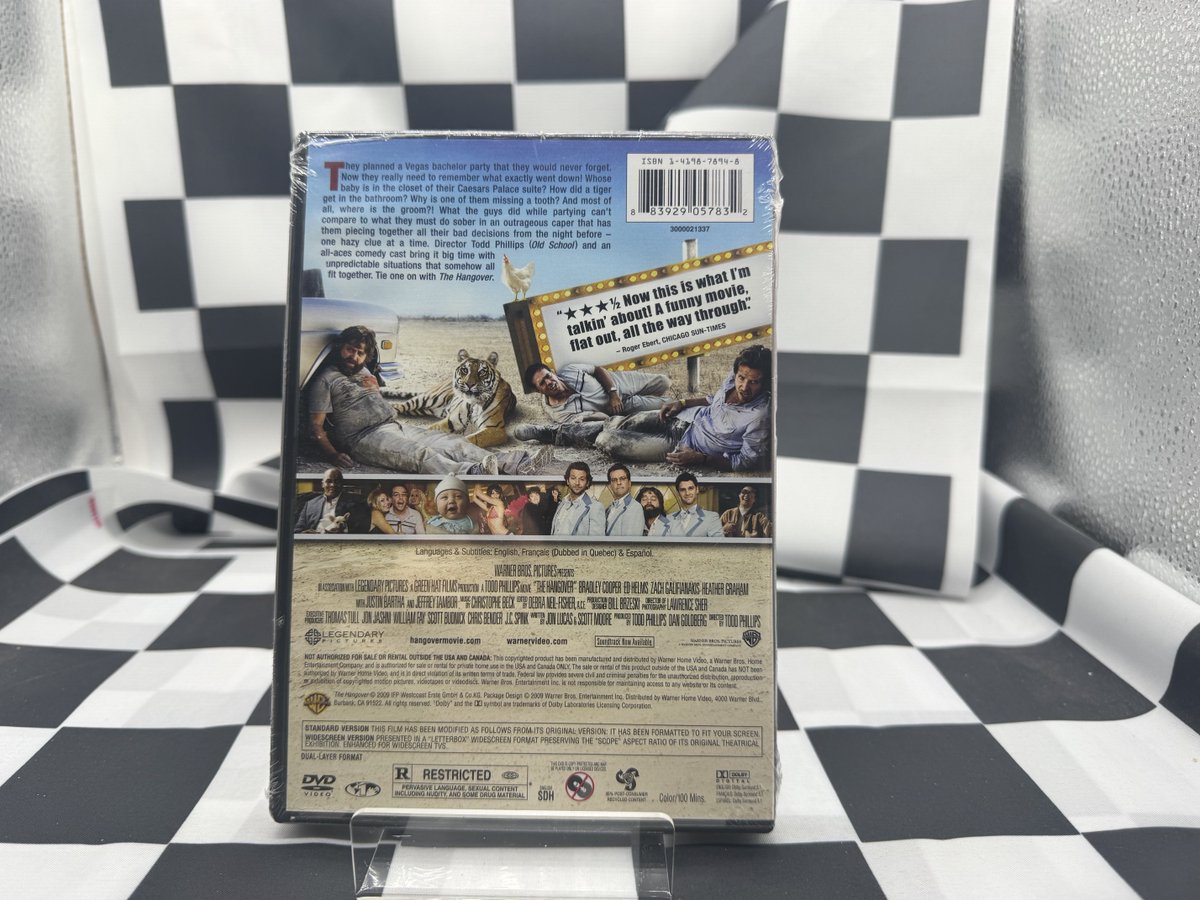 WilliamJGraham's tweet image. Check out The Hangover (DVD, 2009) ebay.us/m/THQoQa #eBay via @eBay 
"The Hangover" DVD, released in 2009, is a cult comedy film directed by Todd Phillips. Starring Bradley Cooper, this R-rated movie follows a plot revolving around a group of friends who wake up in a Las