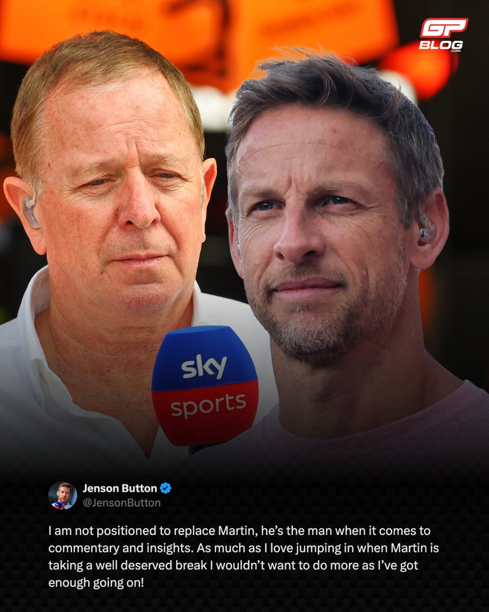 GPblog_com's tweet image. Jenson Button also debunked rumours about replacing Martin Brundle in his role at Sky Sports, sharing his response on social media.

#F1 #SkySports #Button
