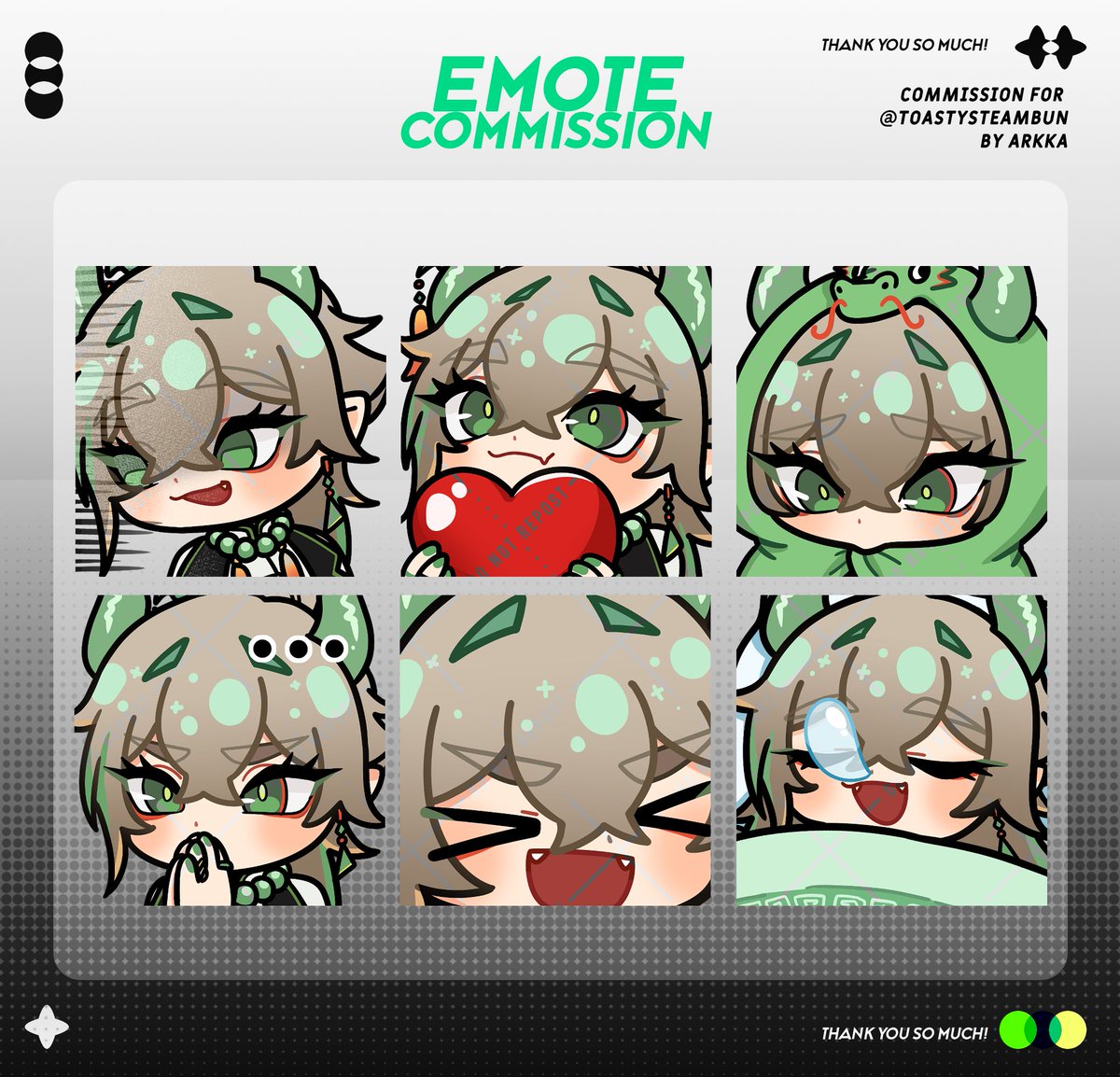 Emote Commission For <a href="/ToastySteambun/">Toasty Steambun🐉🀄️</a> 🐉
thank you so much!

#twitchemotes #commission