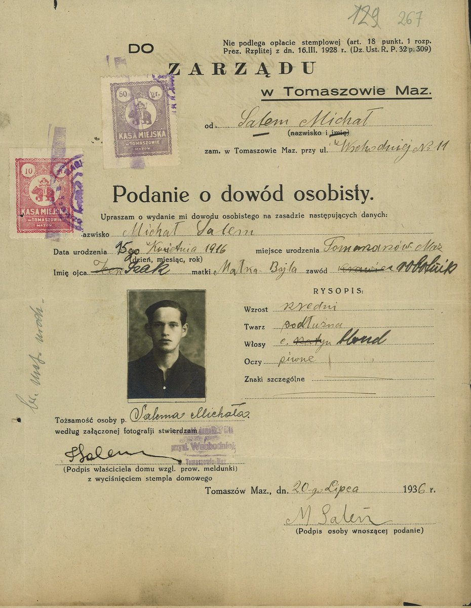 TomFromKatowice's tweet image. My name is Michał Salem🔯🇵🇱, 
a tailor from #Brussel, born on April 1️⃣5️⃣, 1916 in Tomaszów Mazowiecki. 
I was murdered by #Germans in their #Death camp #Auschwitz on Oct. 11  1942 at the age of 2️⃣6️⃣ only because I was a #Jew. 
Please,#NeverForget me!  
#Holocaust #Genocide #WWII