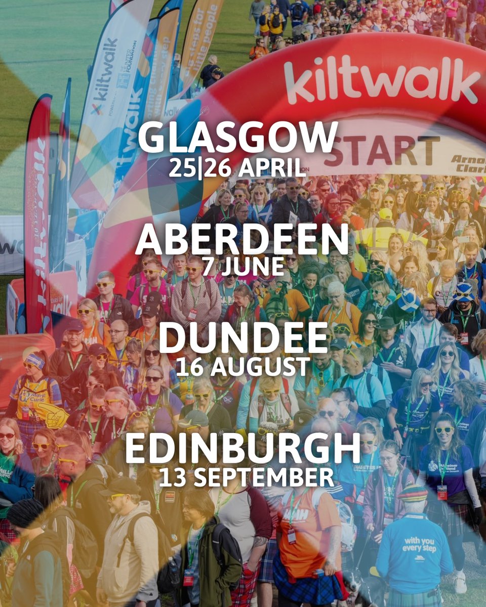 Mesouk's tweet image. Join the big-hearted #Kiltwalk community and do something amazing for people affected by mesothelioma 💙

Kiltwalk is Scotland's largest mass participation walking event with events happening throughout the year. Next up is Aberdeen on 7 June!

Visit: ow.ly/QKC550YIX3a