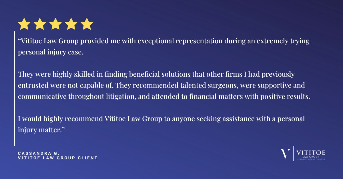 Exceptional representation starts with listening. When Cassandra came to us after feeling let down elsewhere, our team focused on what mattered most: her health and her future.

Thank you, Cassandra, for trusting us to provide the support you needed for a successful outcome!