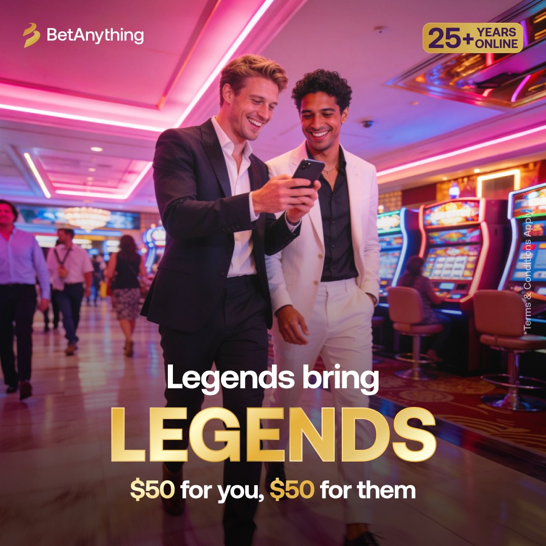 betanycasino's tweet image. Refer a friend and you BOTH get $50 to play at any of our 13 casinos 🎰

The more friends you refer, the more you earn 🤝

Link in bio! 

#referral #referafriend #casino