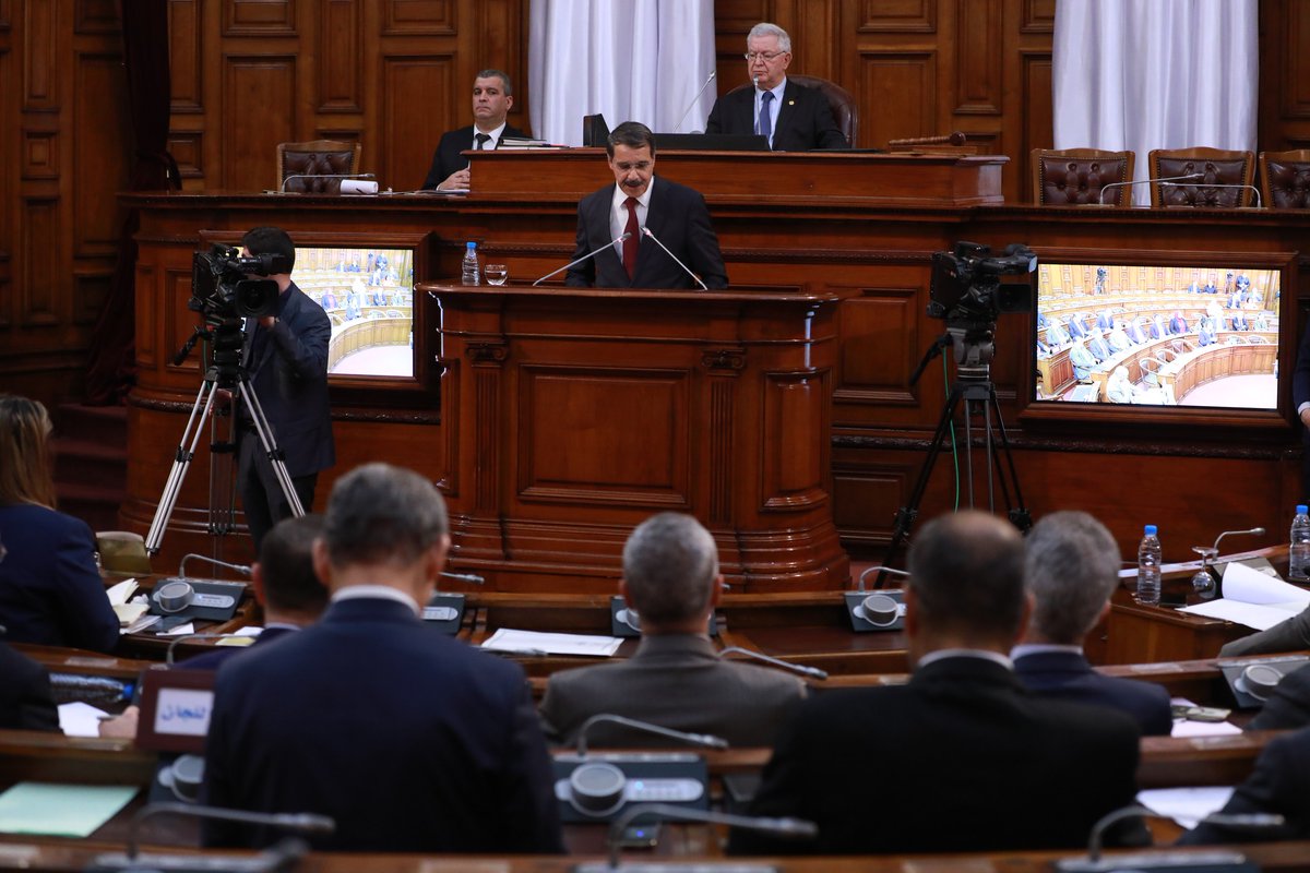 MFinancedz's tweet photo. صادق أعضاء مجلس الأمة يوم الأحد 12 أفريل 2026، بالإجماع على نص القانون المتضمن تسوية الميزانية لسنة 2023، في جلسة علنية ترأسها  السيد عزوز ناصري، رئيس مجلس الأمة، بحضور ممثل الحكومة السيد عبد الكريم بوالزرد، ��زير المالية، والسيدة نجيبة جيلالي وزيرة العلاقات مع البرلمان. https://t.co/ljfGd8gXwK