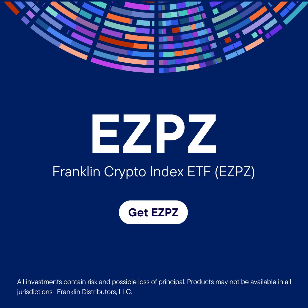 $EZPZ: the future of crypto, simplified and streamlined. Exposure to top Digital Assets without the hassle of investing directly in the tokens.      
⫺ Bitcoin $BTC
⫺ Cardano $ADA
⫺ Dogecoin $DOGE
⫺ Ether $ETH
⫺ Solana $SOL
⫺ Stellar Lumens $XLM
⫺ XRPL $XRP