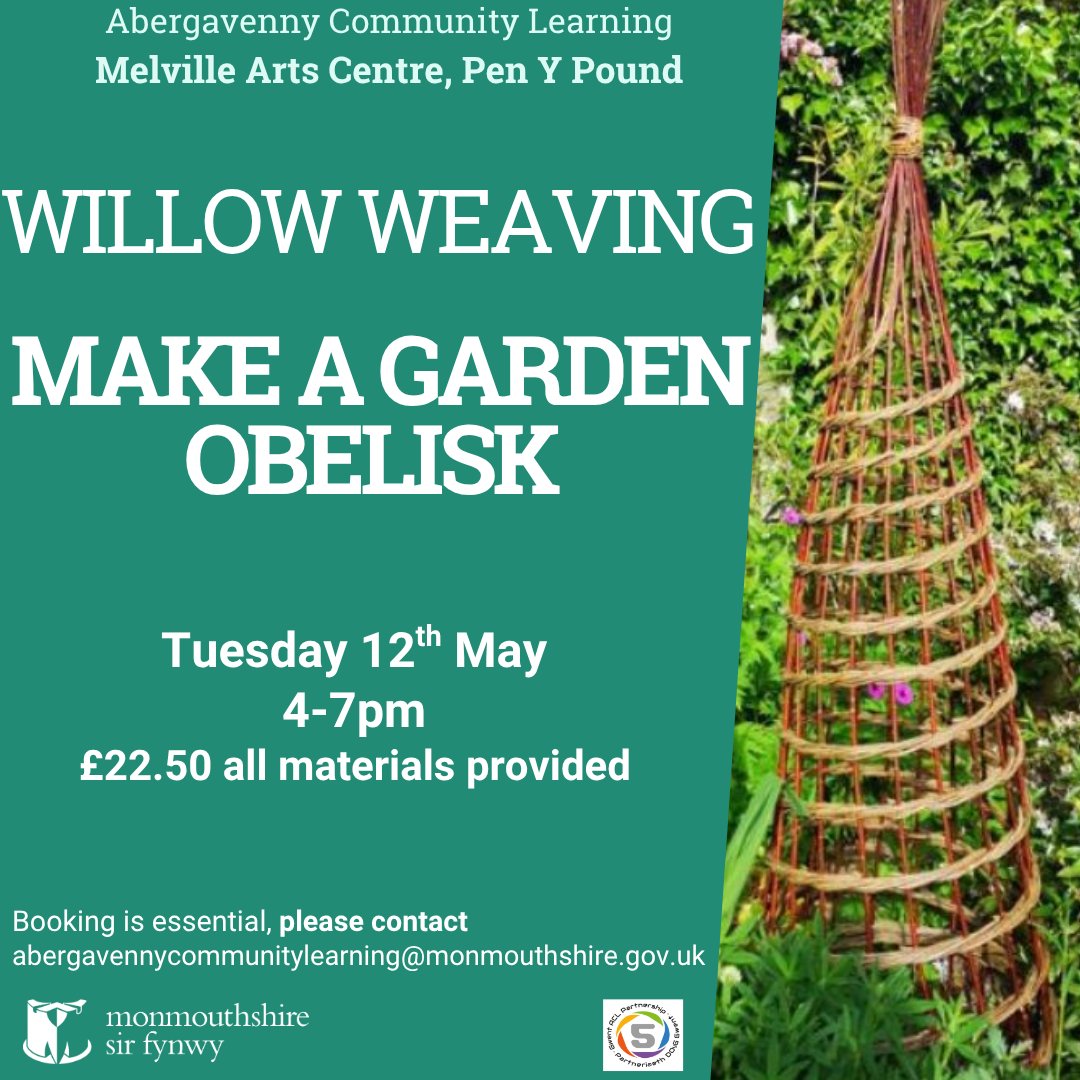 MonHubs's tweet photo. 🌿 Gweithdai Gwehyddu Helyg yn y Fenni 🌿
🌿 Willow Weaving Workshops in Abergavenny🌿 https://t.co/dgRkQg45UW