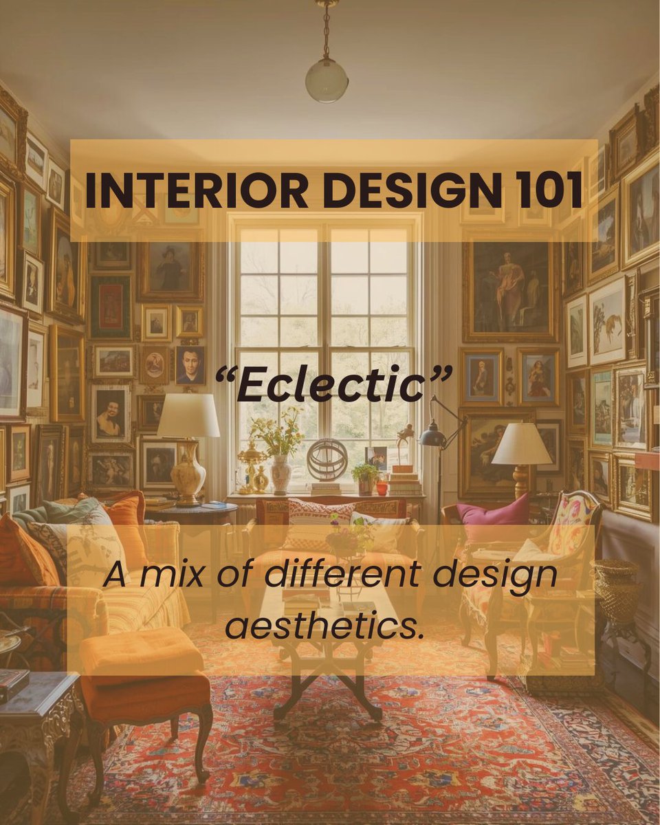 Chris_Valianti's tweet image. Interior Design 101

"Eclectic" 

A mix of different design aesthetics. 

#interiorsdesign #interiortrends #interiordesigning #interiordesigntrends #interiorsaddict #interiordesigntips #interiordesigngoals