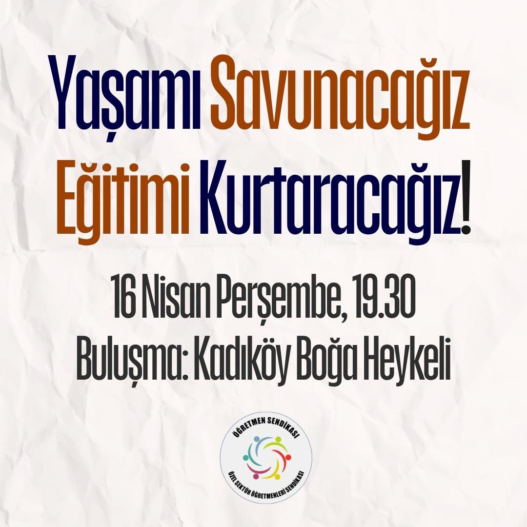 📌 İstanbul | Urfa ve Maraş'ta okullarda yaşanan saldırılar münferit değil. Eğitimi değersizleştiren, şiddetin önünü açan eğitim politikalarının geleceğimizi elimizden almasına izin vermeyeceğiz. 

📣Yaşamı savunmak, eğitimi kurtarmak için eylemdeyiz!