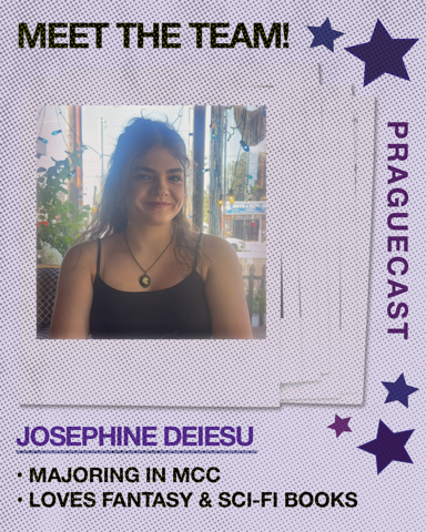 Praguecast's tweet photo. Get excited for the next Meet the Team!

Josephine is majoring in Media, Culture, and Communication, and loves fantasy and sci-fi books. 📚🔭

Stay tuned for our next Meet the Team on Wednesday, April 22! We can’t wait to unveil the release date of our next episode. 🎙️ https://t.co/p8ZniTM3UD