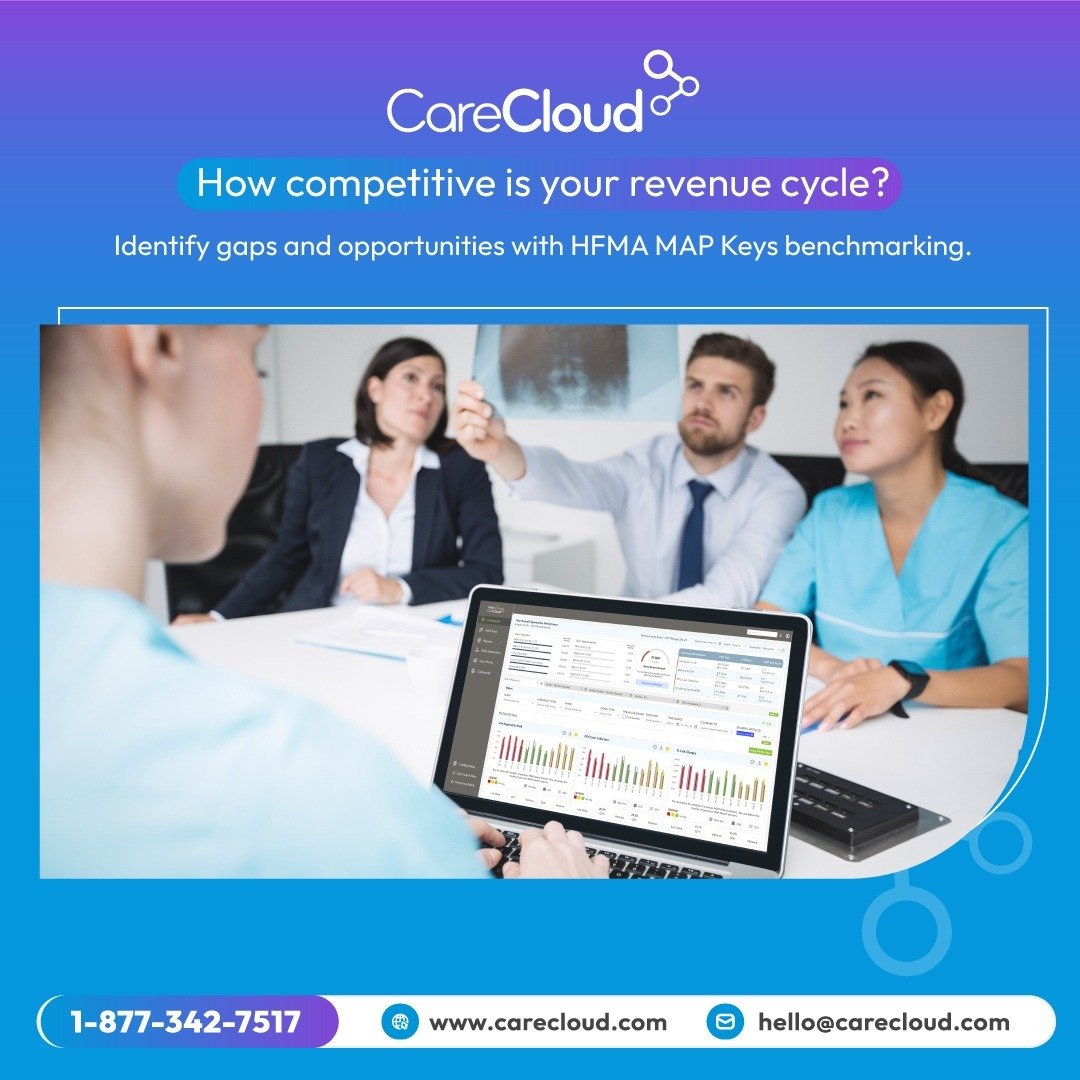 CareCloud's tweet image. Healthcare leaders need more than internal metrics. They need perspective.

Peer benchmarking powered by HFMA MAP Keys helps show how your revenue cycle performance compares across key industry measures.

👉 Request a demo: hubs.li/Q04c7Z050 

#RevenueCycle #RCM #MAPAPP