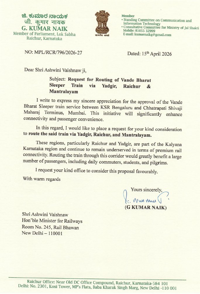 G Kumar Naik tweet media
