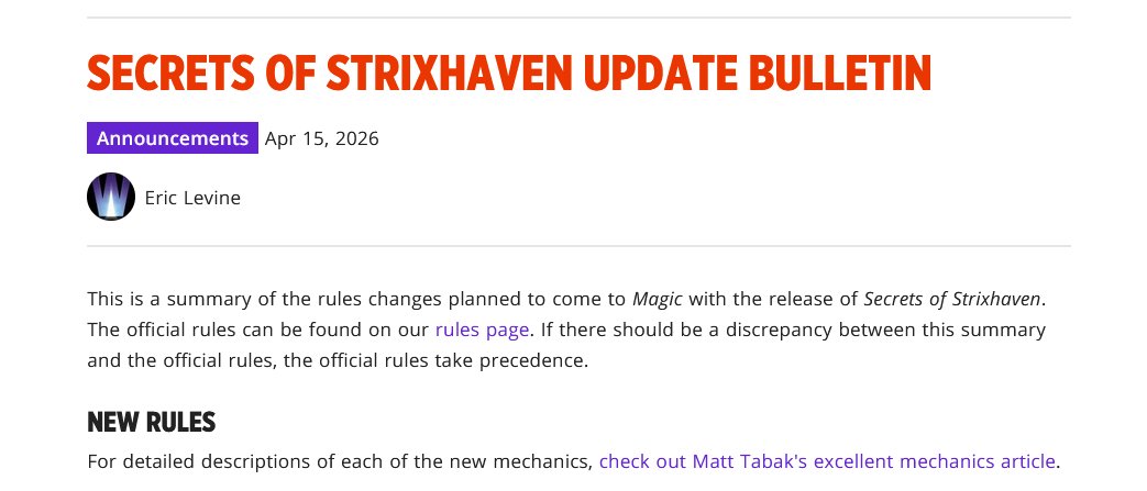 fireshoes's tweet image. Secrets of Strixhaven Update Bulletin #mtg #mtgStrixhaven

Rules for new mechanics in SOS. Several rules clarifications.

🚨 important saga rule change
*no lore counters when it enters under Blood Moon
*enters with double counters with Doubling Season

Book artifact type errata