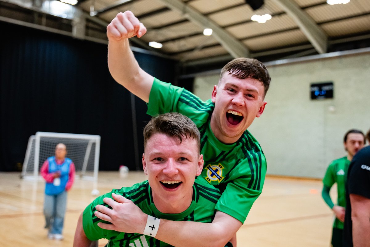 IrishFA's tweet photo. History made and foundations growing 🙌

Northern Ireland Futsal Federation men’s futsal team reach the FIFA World Cup main qualification round for the first time, while the women’s side continue to gain invaluable experience on the European stage 💪 https://t.co/hczVsuaHT0
