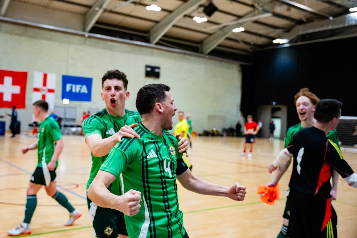 IrishFA's tweet photo. History made and foundations growing 🙌

Northern Ireland Futsal Federation men’s futsal team reach the FIFA World Cup main qualification round for the first time, while the women’s side continue to gain invaluable experience on the European stage 💪 https://t.co/hczVsuaHT0