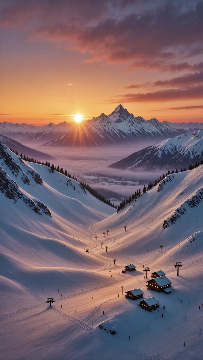 naturebeautyh's tweet image. Auli sunset view